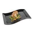 Fineline Settings Black Rectangle Salad Plate 1406-BK